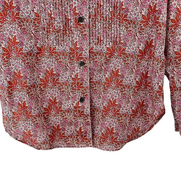 J. Crew Slim-fit cotton tuxedo‎ shirt in Liberty Aubrey Forest floral Sz 00 - Picture 7 of 11